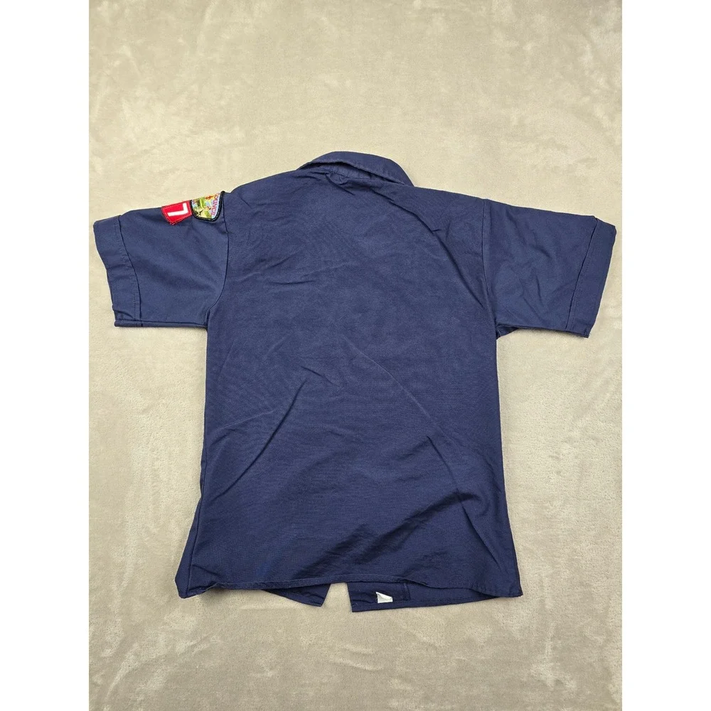 Boy Scouts of America Shirt Kids Youth Medium Blue Patches Short Sleeve Gorpcore